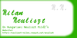 milan neuliszt business card